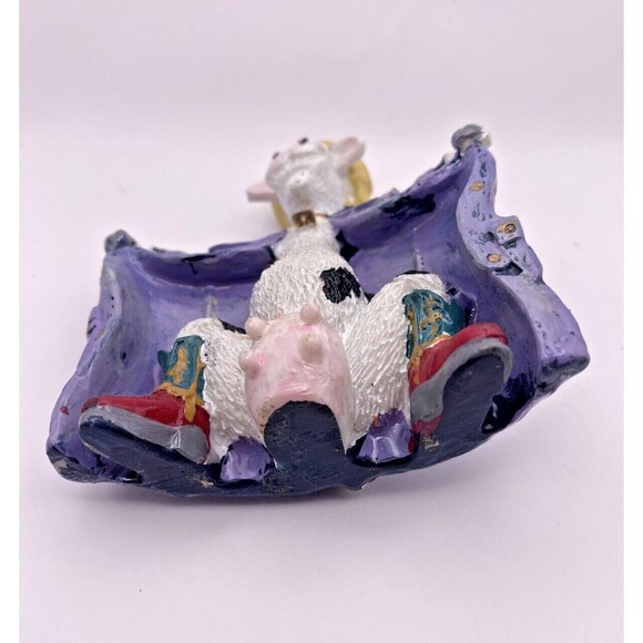 Cowboy Cow Figurine with Cowboy Boots Used - Picture 6 of 9